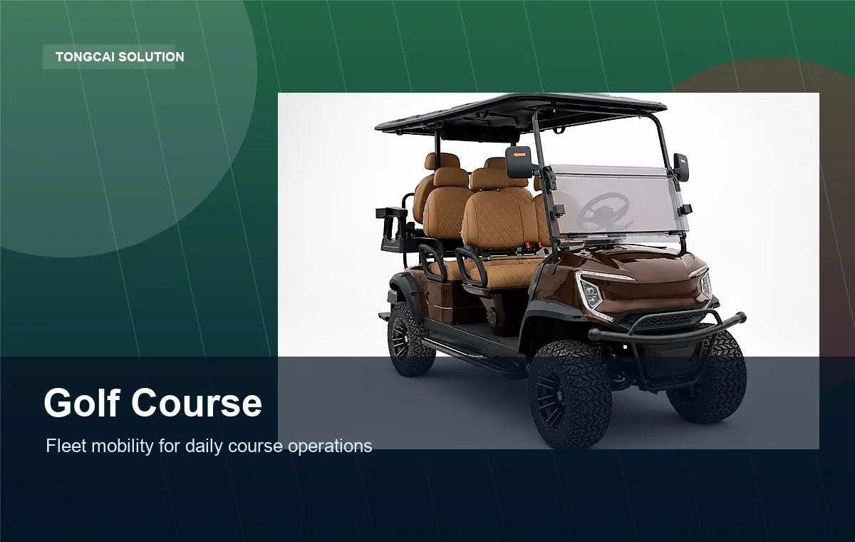 Electric golf cart fleet solution for golf course operations